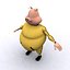 anthropomorphic pig 3d 3ds