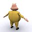 anthropomorphic pig 3d 3ds