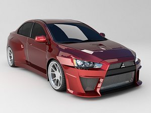 lancer evo 3d model