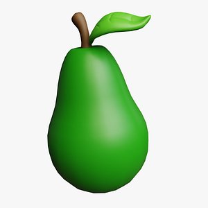 Avocado Cartoon Stylized 3D model
