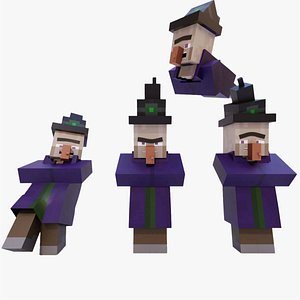 Rigged Minecraft Witch