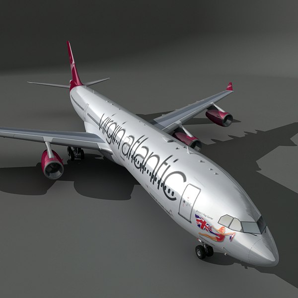 エアバスA340-300ヴァージンアトランティック航空3Dモデル
