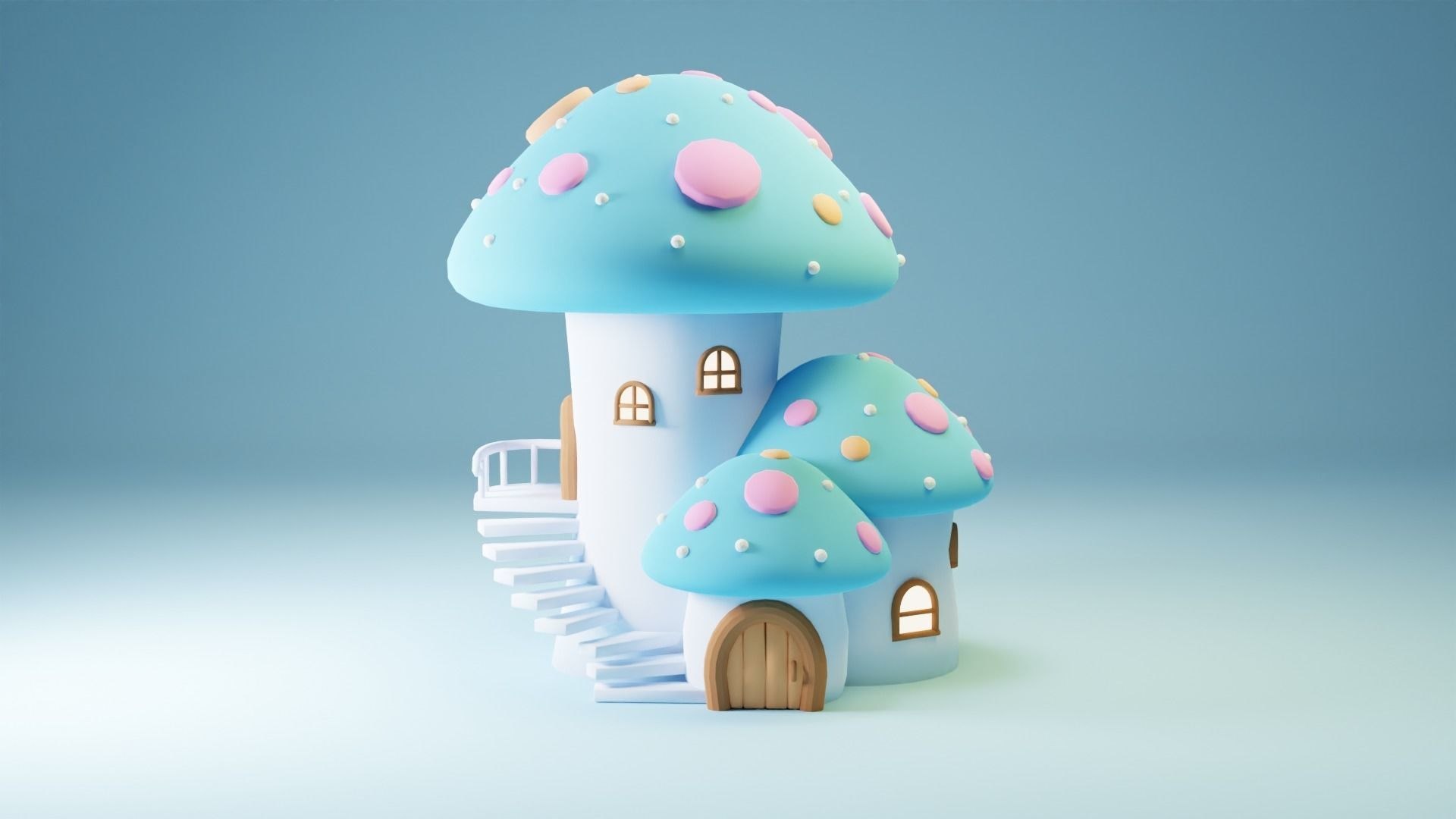 3D Mushroom House 2 - TurboSquid 2379317
