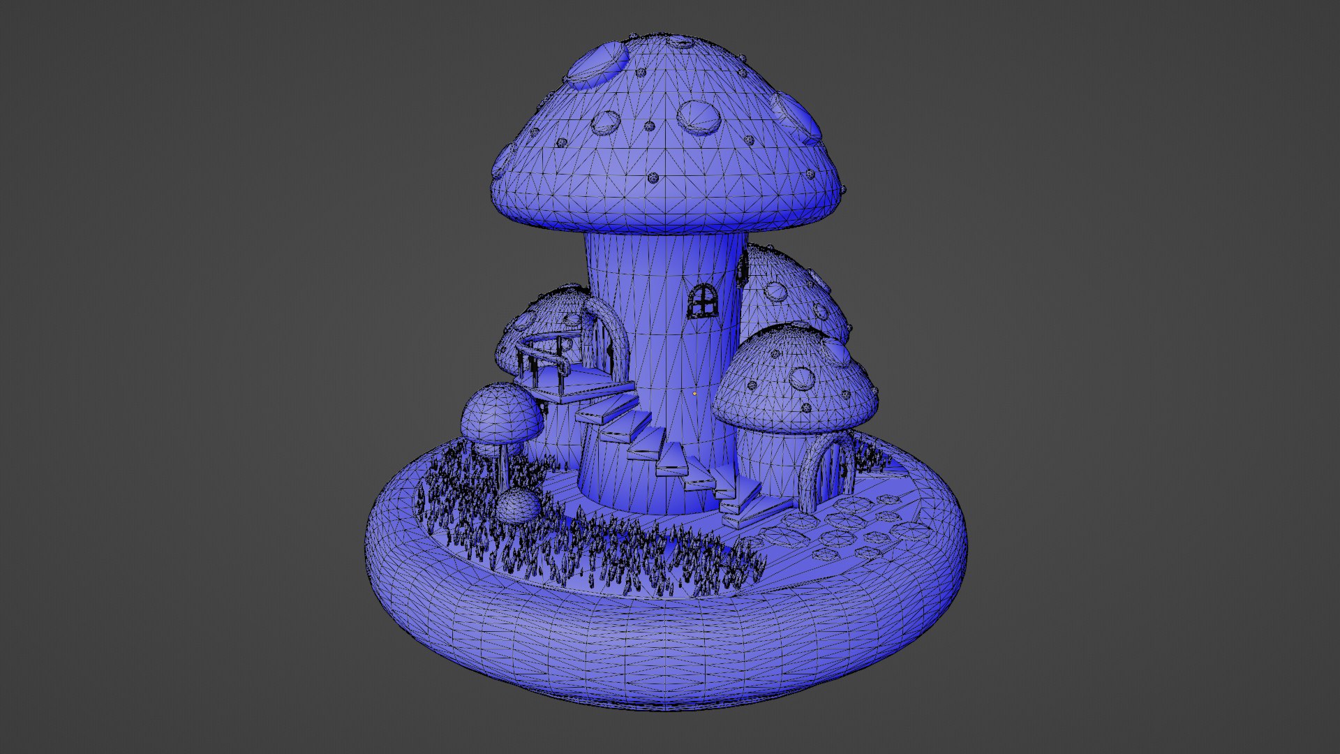 3D Mushroom House 2 - TurboSquid 2379317