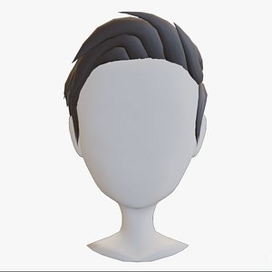 Stylized Short Layered Hair For Cartoon Boy model