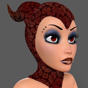 cartoon vampire amaris 3d model