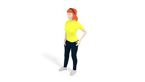 3D casual woman