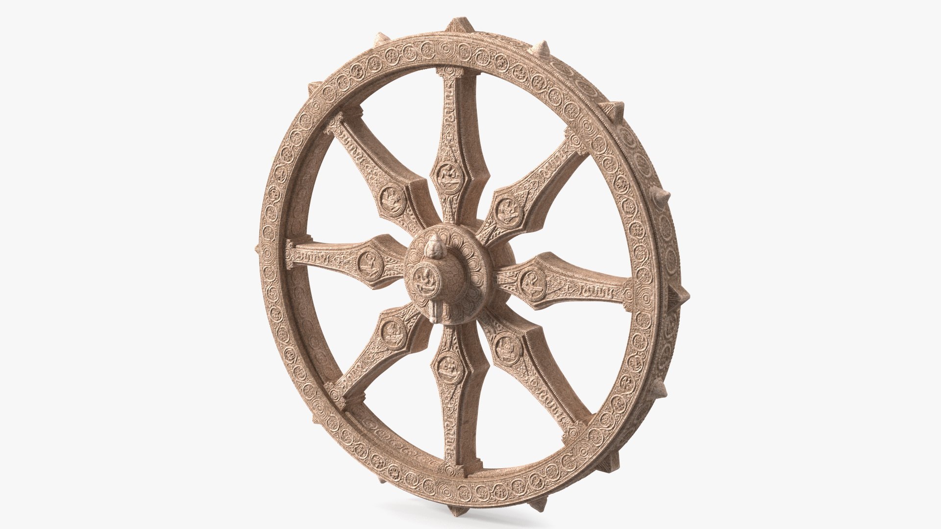 Dharmachakra Stone 3D model preview
