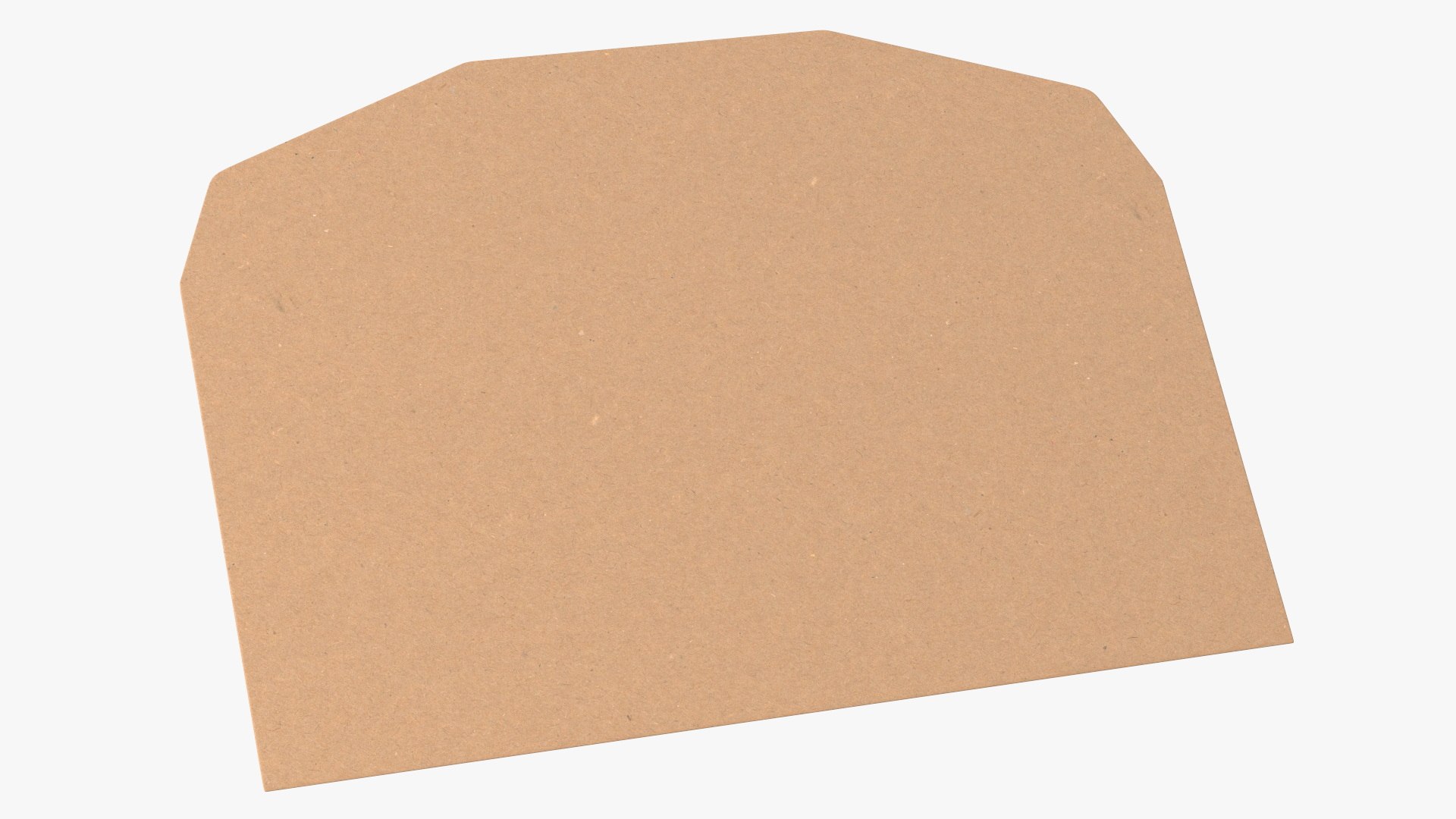 Trapezium Envelope Kraft Paper Rigged 3D model preview