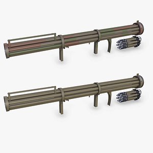 Fliegerfaust B Luftfaust Anti Tank Rocket Launcher Low-poly PBR 3D model