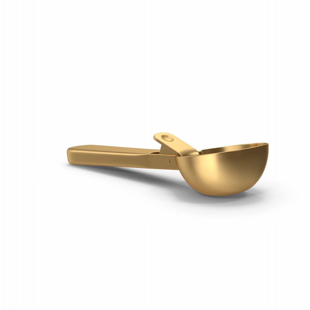 Golden Ice Cream Scoop 3D model - TurboSquid 1888306