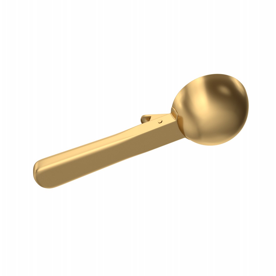 Golden Ice Cream Scoop 3D model - TurboSquid 1888306