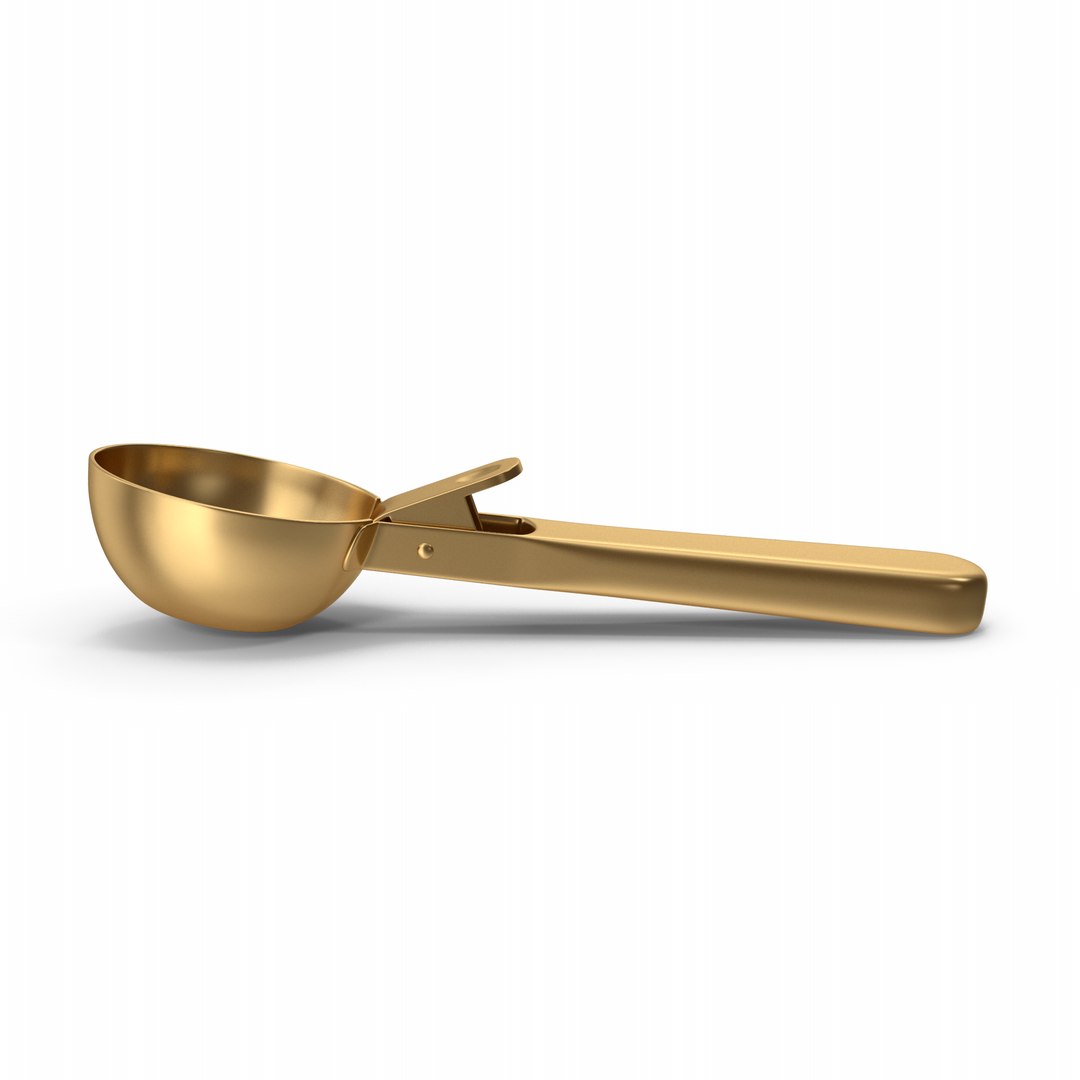 Golden Ice Cream Scoop 3D model - TurboSquid 1888306