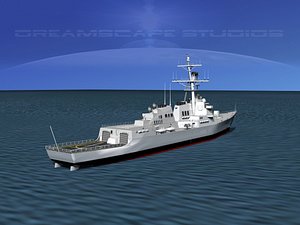 3d model ship arleigh burke class