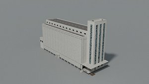 Santa Cruz de Tenerife Port Grain Silo - Architectural 3D Model