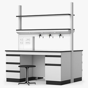 3D model realistic lab table