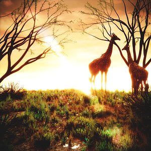 modelled scene pbr 3D model