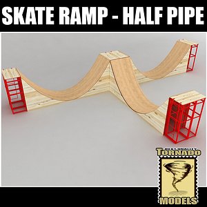 3d skate ramp - half pipe