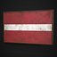 Ancien cadre photo avec drapeau de la Lettonie - Game Ready PBR Low-poly modèle 3D
