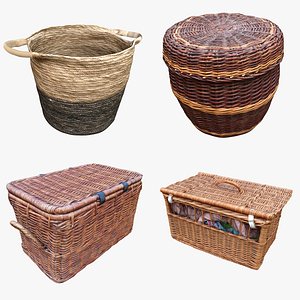3D model wicker storage