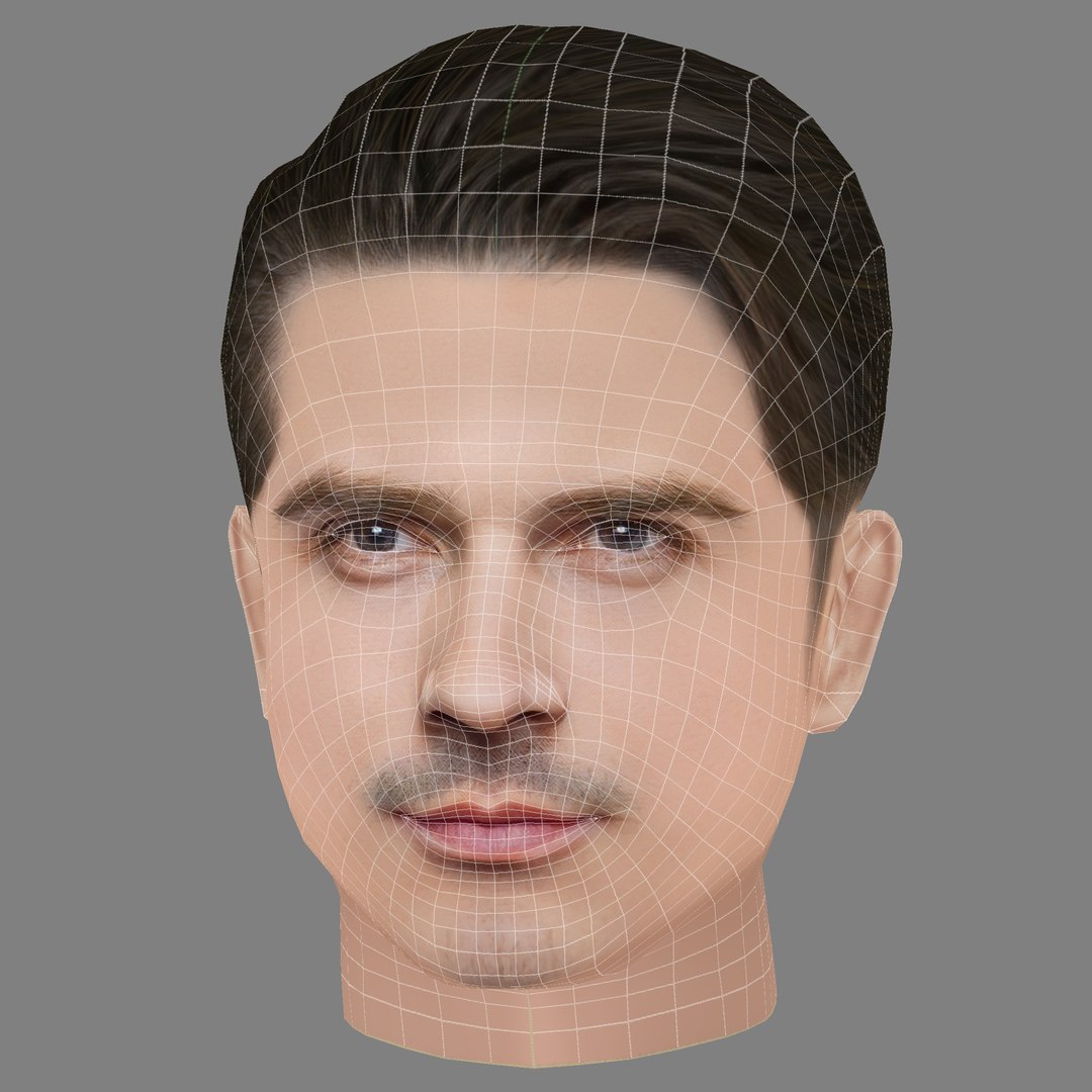 3D Model Dritan Kastrati Head - Low Poly Head For Game - TurboSquid 2301518