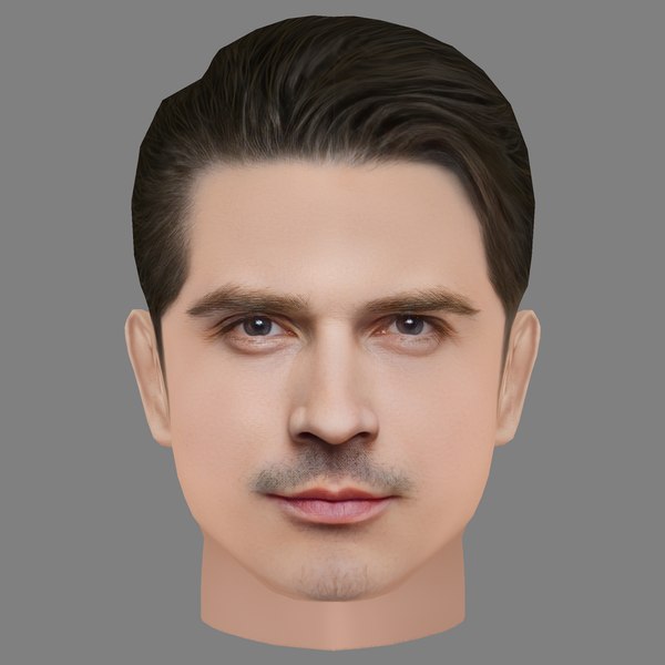 Dritan Kastrati ヘッド - ゲーム用ローポリゴンヘッド3Dモデル - TurboSquid 2301518