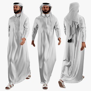Arab Man Walking 3D model