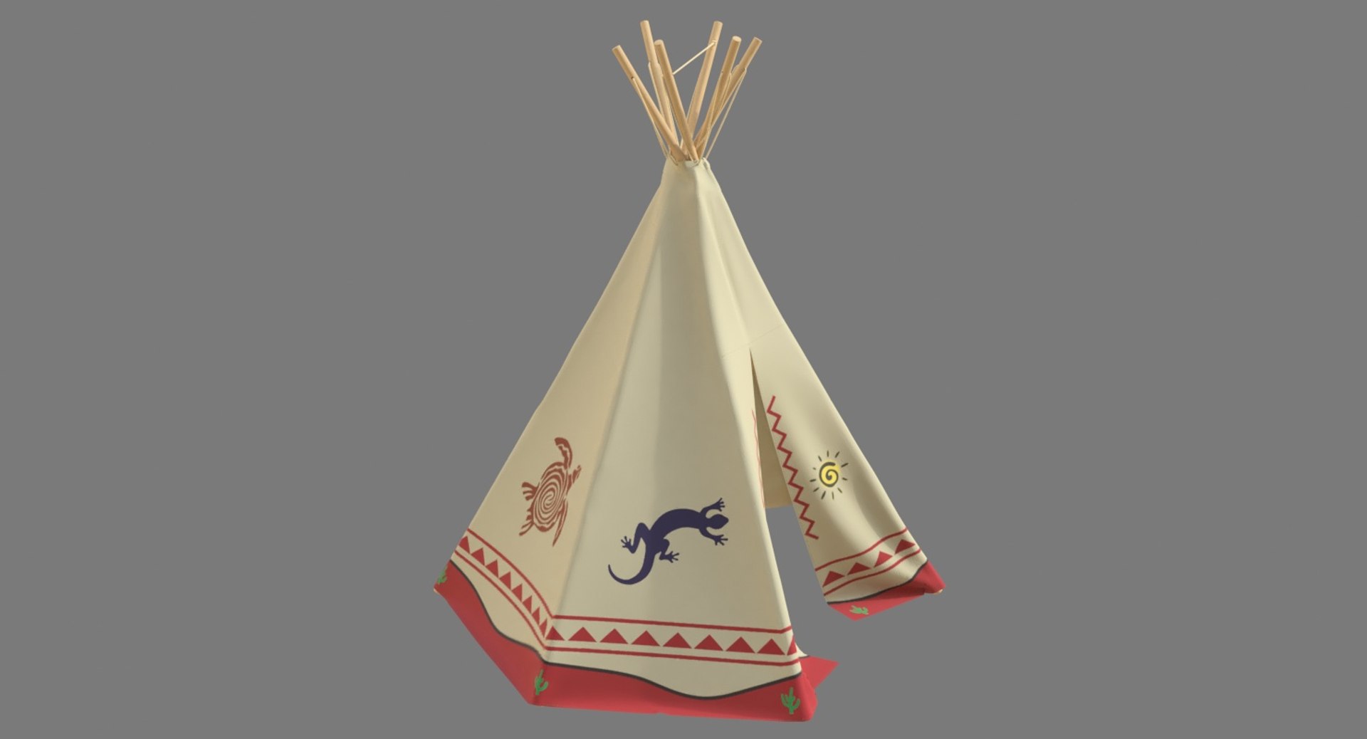 Tepee 01 2 3D model - TurboSquid 1356222