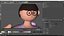 Cartoon Schwester Cartoon Tante Cartoon Frau Marionette Frau Skater Rollschuhlaufen Cartoon Szene werben