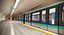 rigged subway trains 3D model