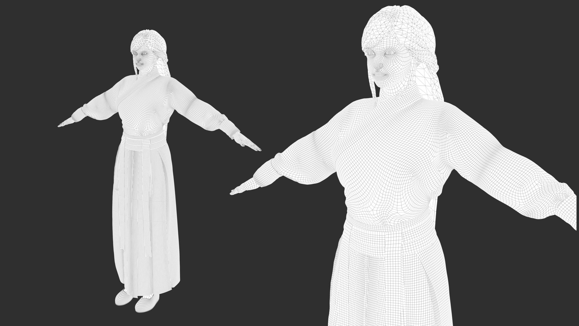 Ancient chinese women and girls model turbosquid 2202675