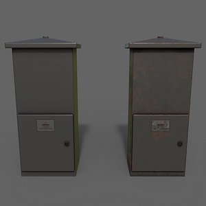 3D PBR Electric Box Black V4