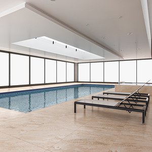 Swimming Pool Indoor 3 3D model