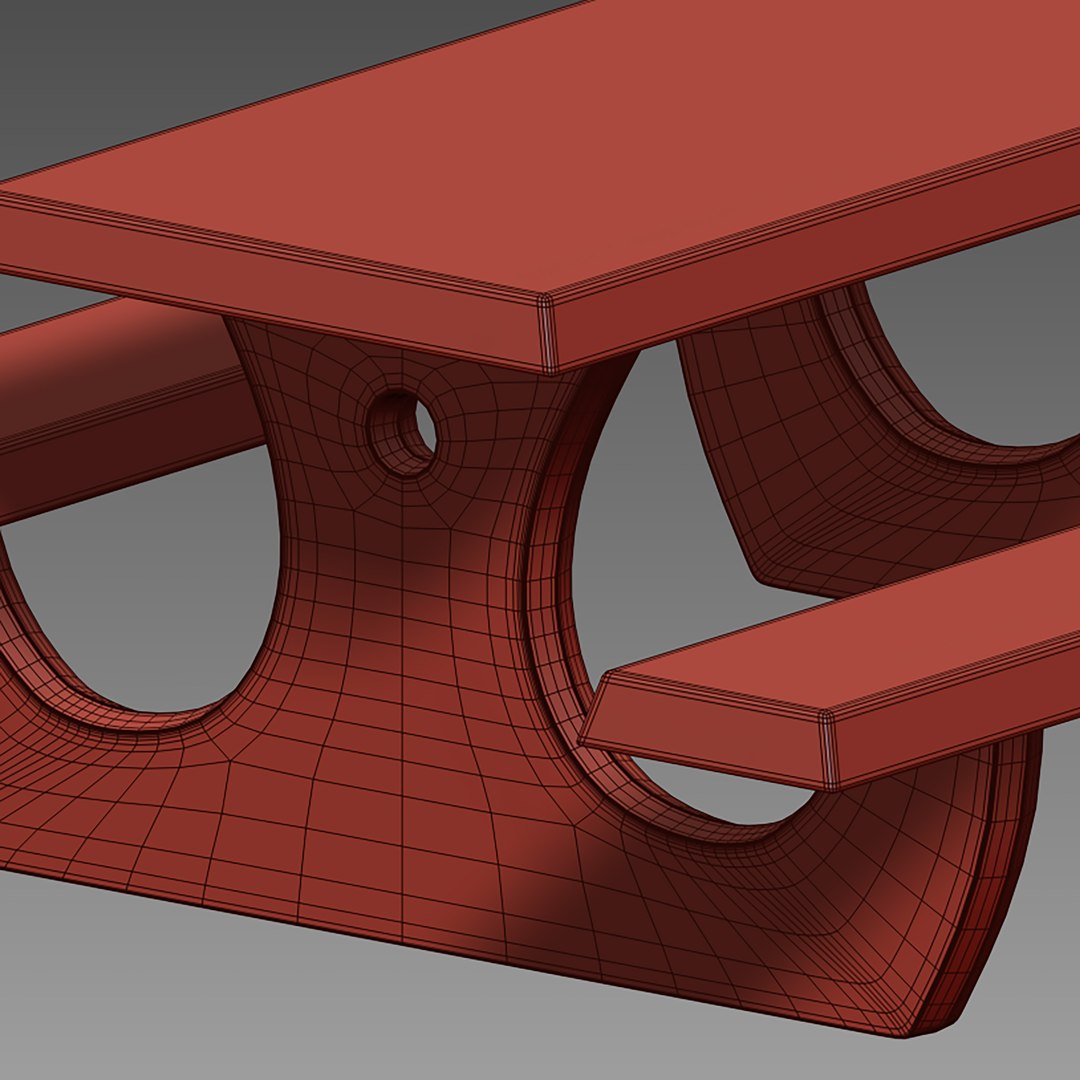 Concrete Outdoor Table Model TurboSquid 2149825   G 