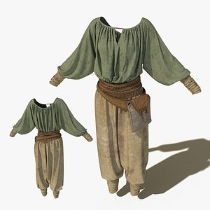 3D female charachter outfit