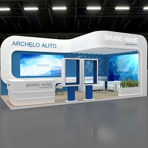 Pack 14- 5 Exhibition 2 Side Open 3D model
