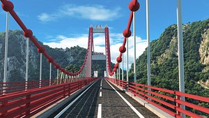 Luding Dadu River Bridge of Qinghai-Tibet Expressway 3D model