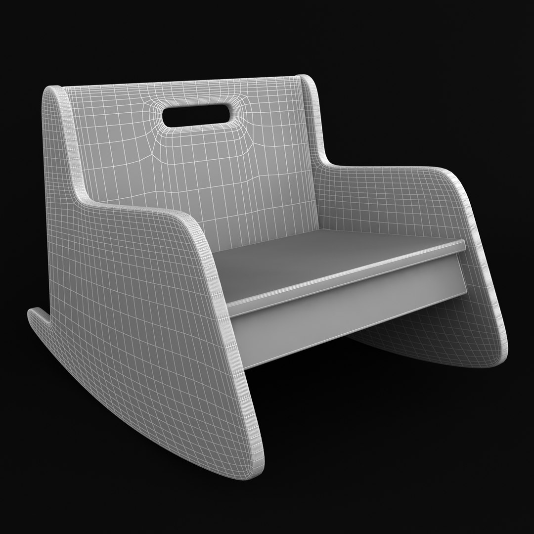 3d child rocking chair
