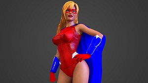 3D model Female Superhero - SuperHeroine - Generic