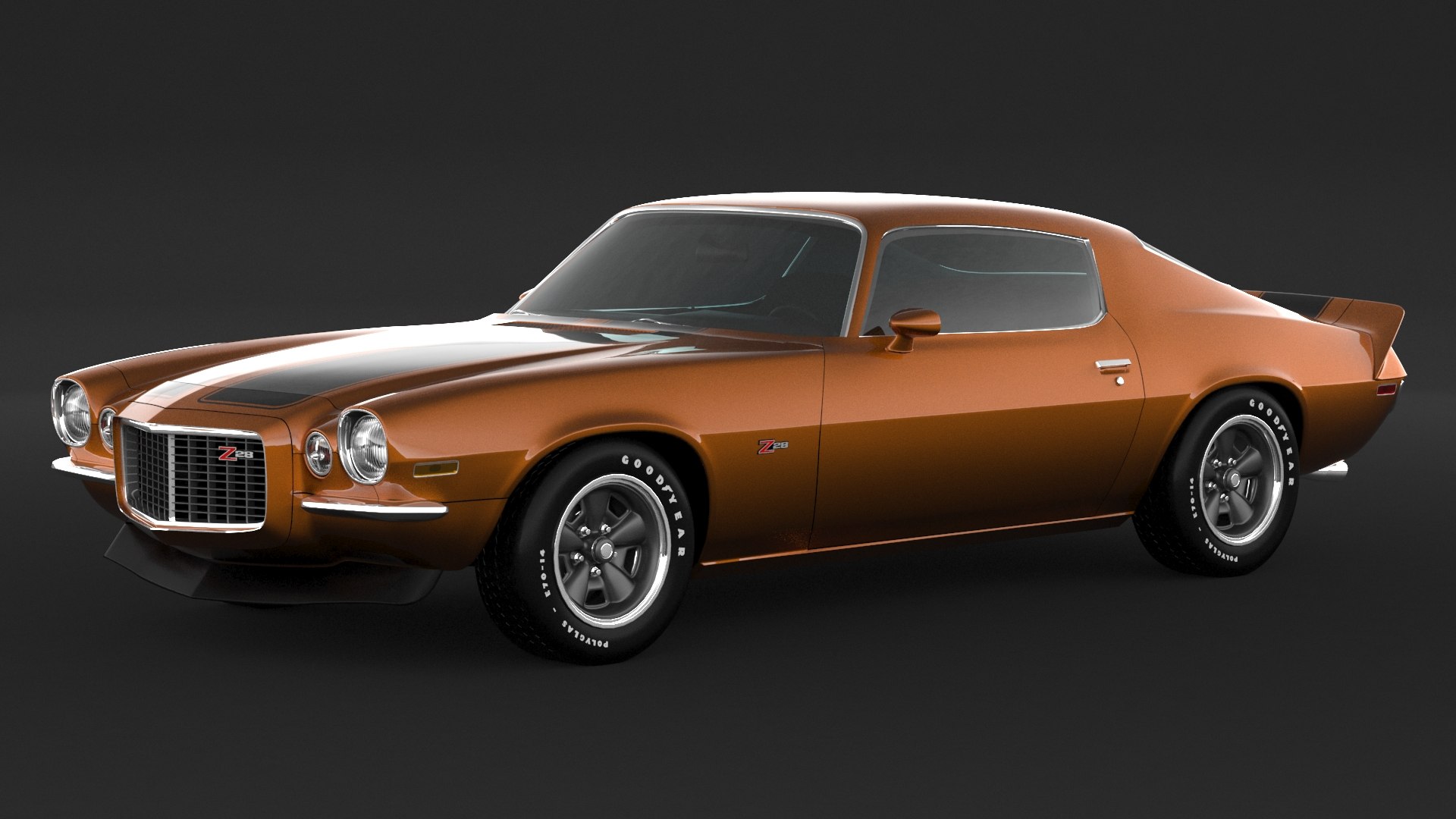 1973シボレーカマロZ283Dモデル - TurboSquid 1127486