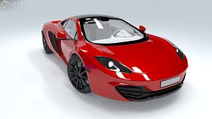 3d mclaren mp4 sports car model