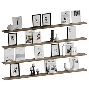 3D Wall shelves with filling