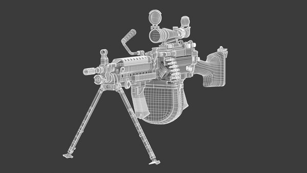modelo 3d M249 Light Machine Gun - TurboSquid 1993957