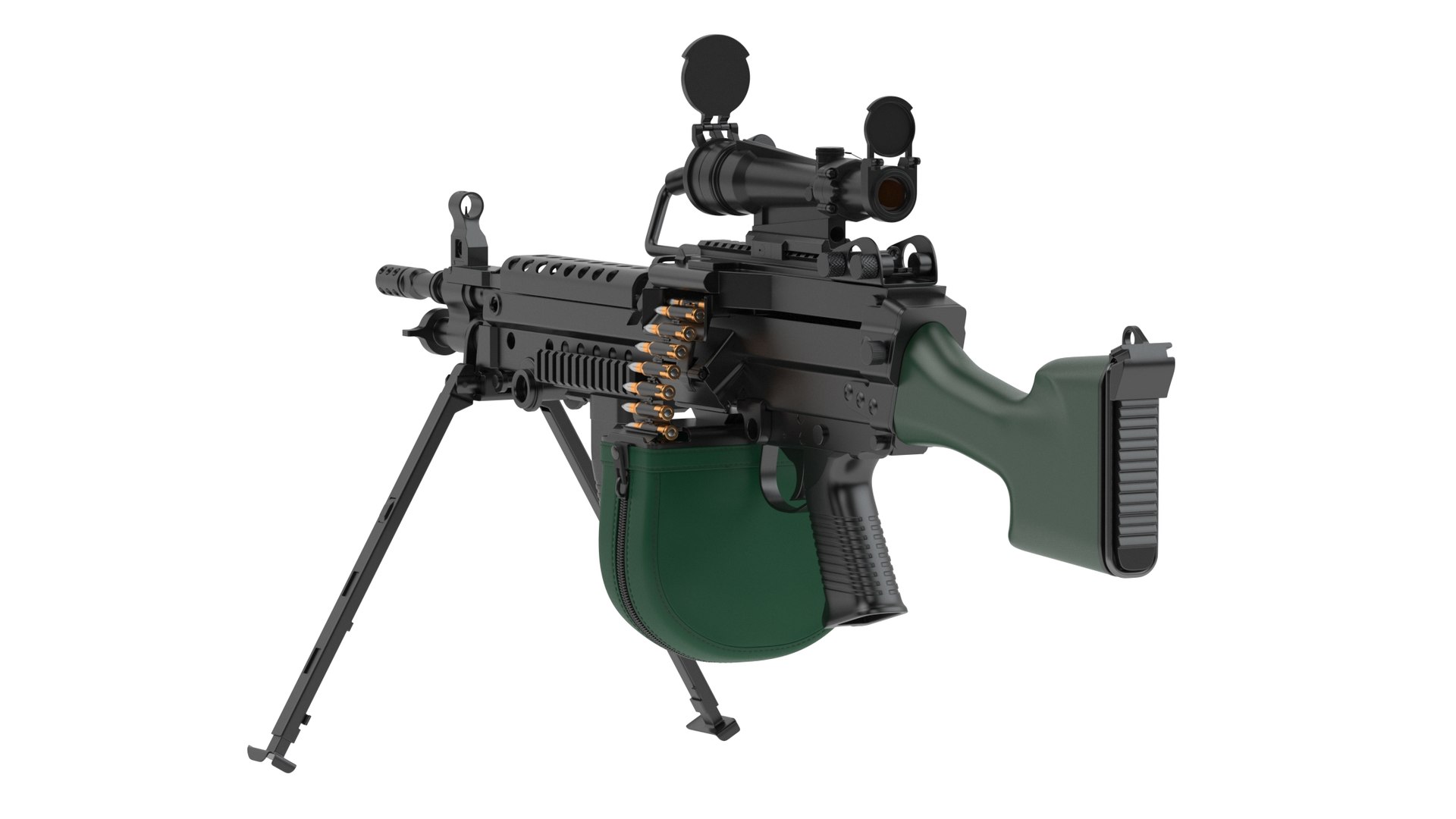 M249 Light Machine Gun 3D Model - TurboSquid 1993957