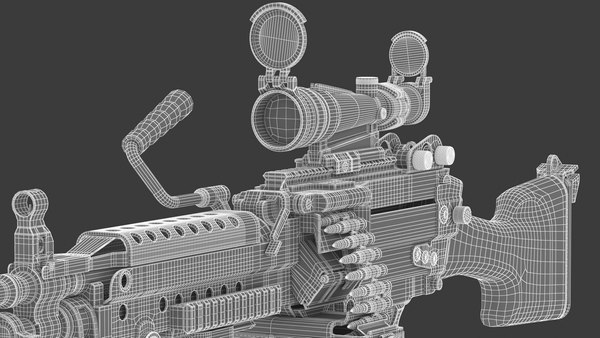 modelo 3d M249 Light Machine Gun - TurboSquid 1993957