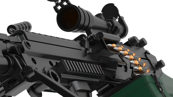 modelo 3d M249 Light Machine Gun - TurboSquid 1993957