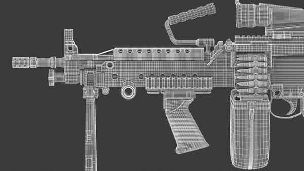 modelo 3d M249 Light Machine Gun - TurboSquid 1993957