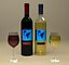 Red and White Wine Bottles