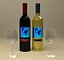Red and White Wine Bottles