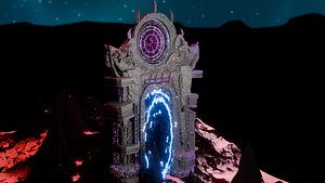 3D model portal futuristic design